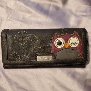 Faux Leather Owl Wallet